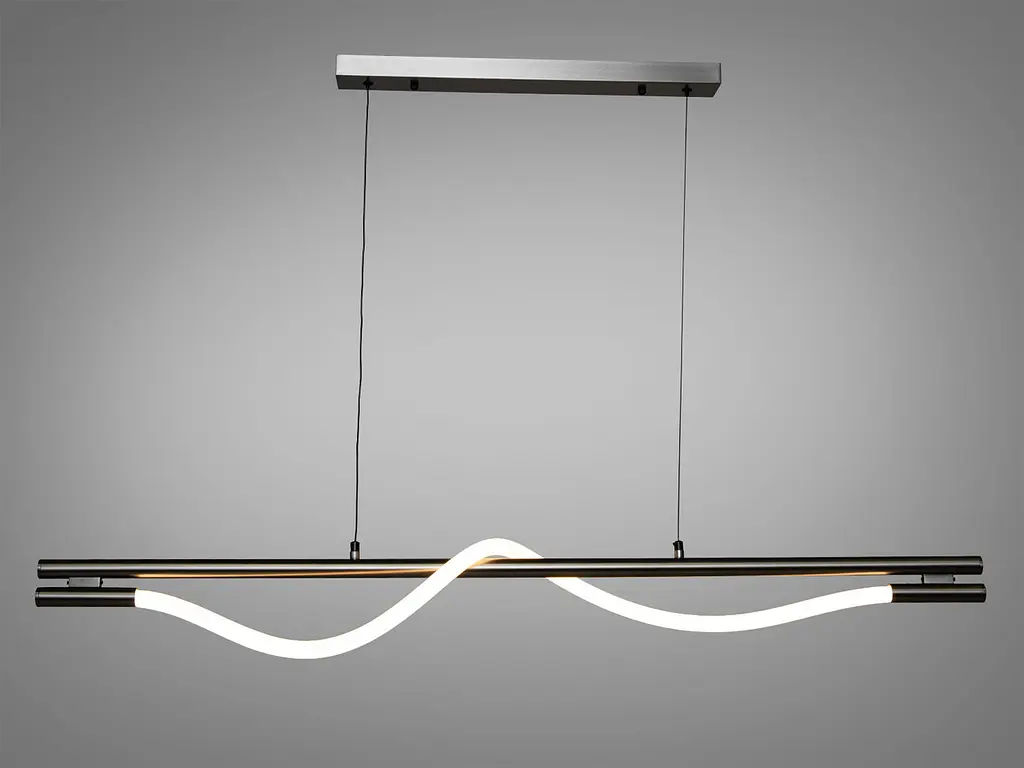 Люстра стельова LED Diasha SY9609-L1200BHR Роуплайт, 15W, чорний хром, сучасний стиль - фото 2