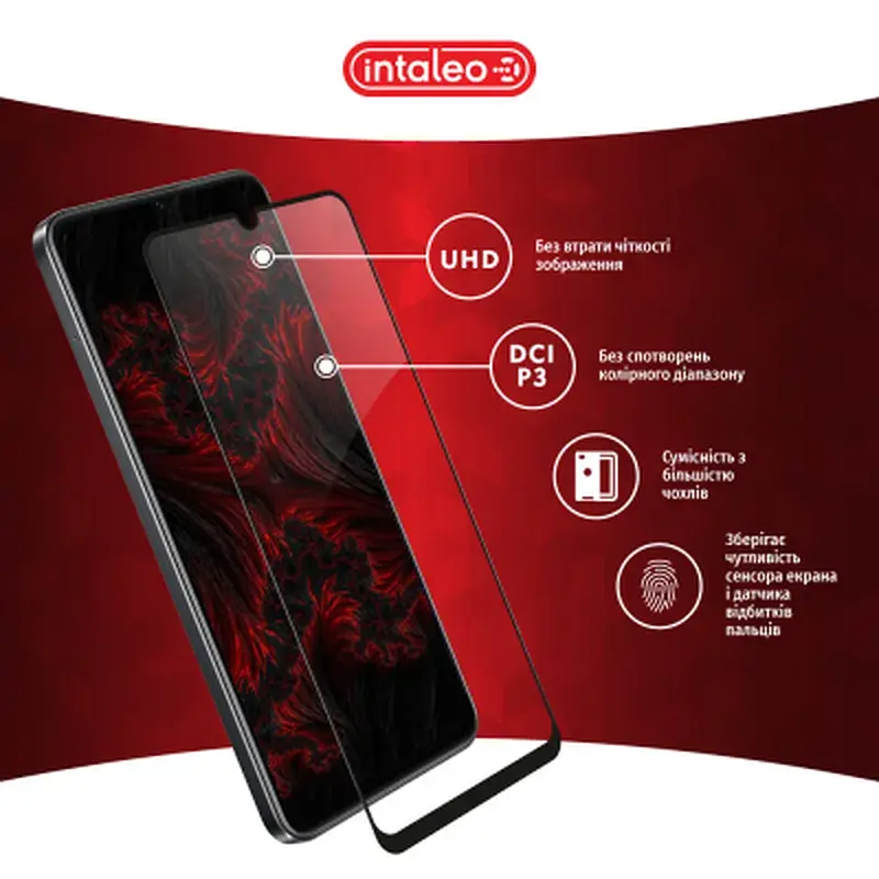 Скло захисне Intaleo Full Glue RealMe C53 Black (1283126577833) - фото 4