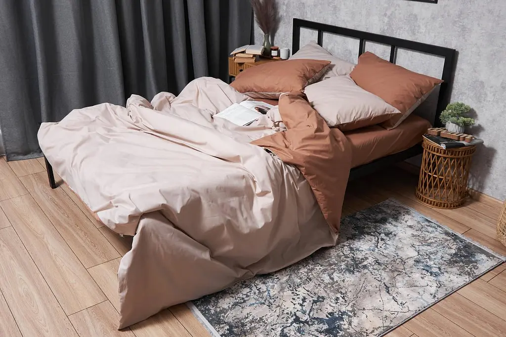 Комплект постільної білизни Moon&Star Бязь Gold Люкс Brown Blanc євро 200х220 наволочки 2х40х60 - фото 5
