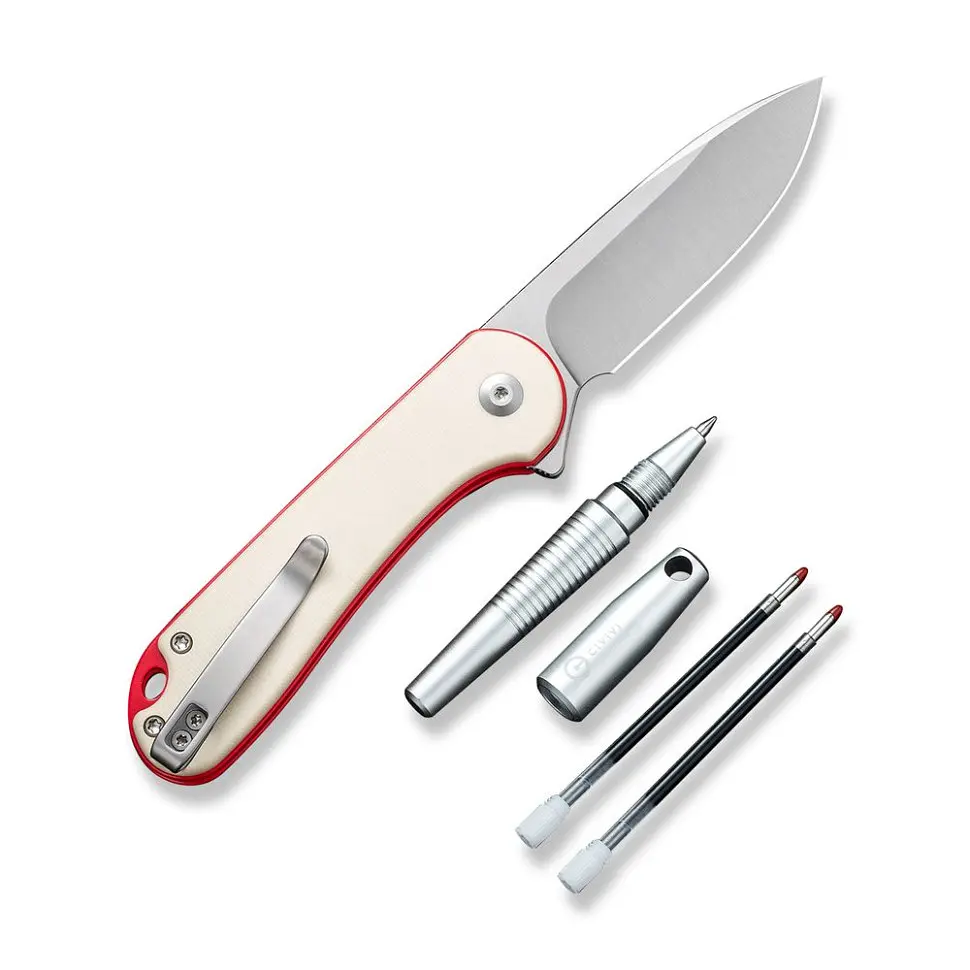 Комплект ніж складаний і ручка Civivi StellarQuill Pen & Button Lock Elementum II Knife Combo Gift Pack C23049 - фото 2