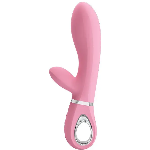 Вібратор Pretty Love Thomas Vibrator Magenta із кліторальним стимулятором, 20.5х4 см рожевий