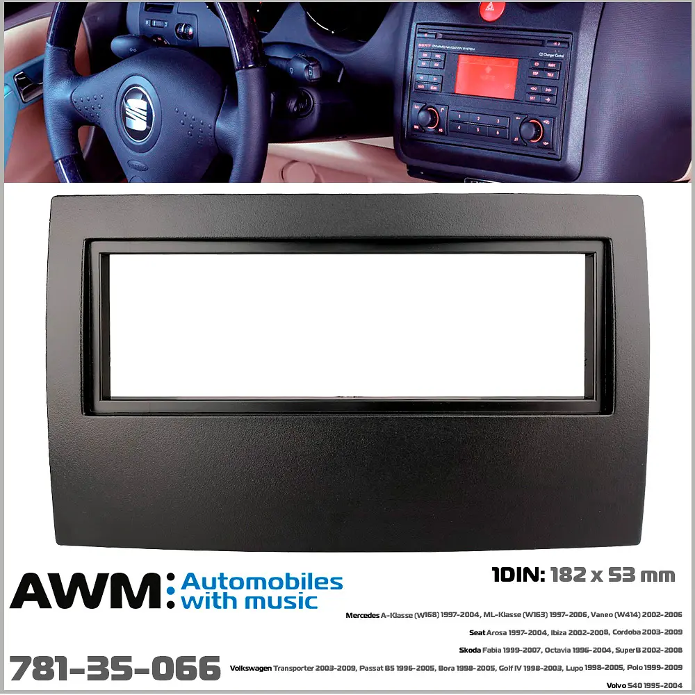 Переходная рамка AWM Volkswagen, Skoda, Seat, Mercedes-Benz (781-35-066) - фото 5