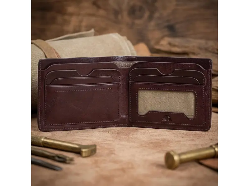 Горизонтальне портмоне із натуральної шкіри Metropolis 3559 Camel 9,5х12 см TONY PEROTTI acs0032370 - фото 4