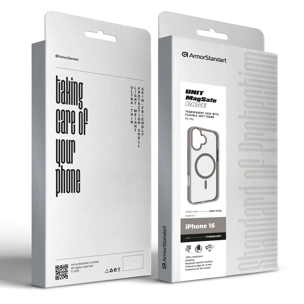 Чохол до мобільного телефона Armorstandart Unit MagSafe Apple iPhone 16 Titanium Grey (ARM78703) - фото 2