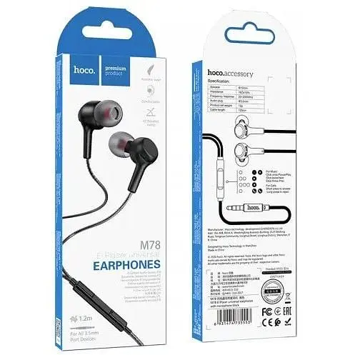 Hаушники Hoco El Placer universal earphones with microphone M78 000006505-up - фото 3