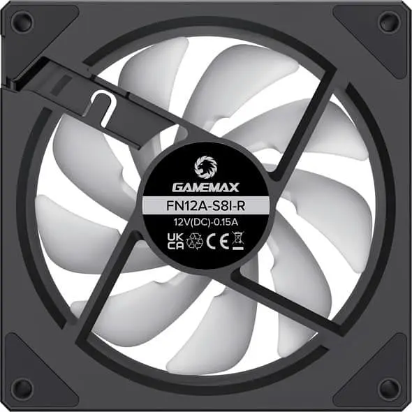 Вентилятор GameMax FN12A S8I Reverse Black (FN12A-S8I-R) - фото 6