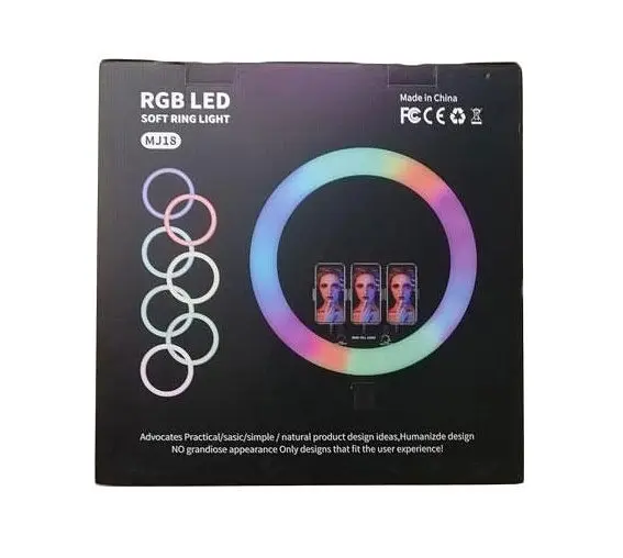 RGB лампа 45 см MJ18 Кільцева чорний - фото 2