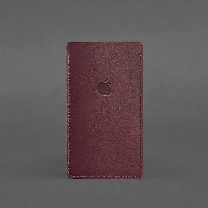 Кожаный чехол для iPhone 11 Бордовый - фото 4