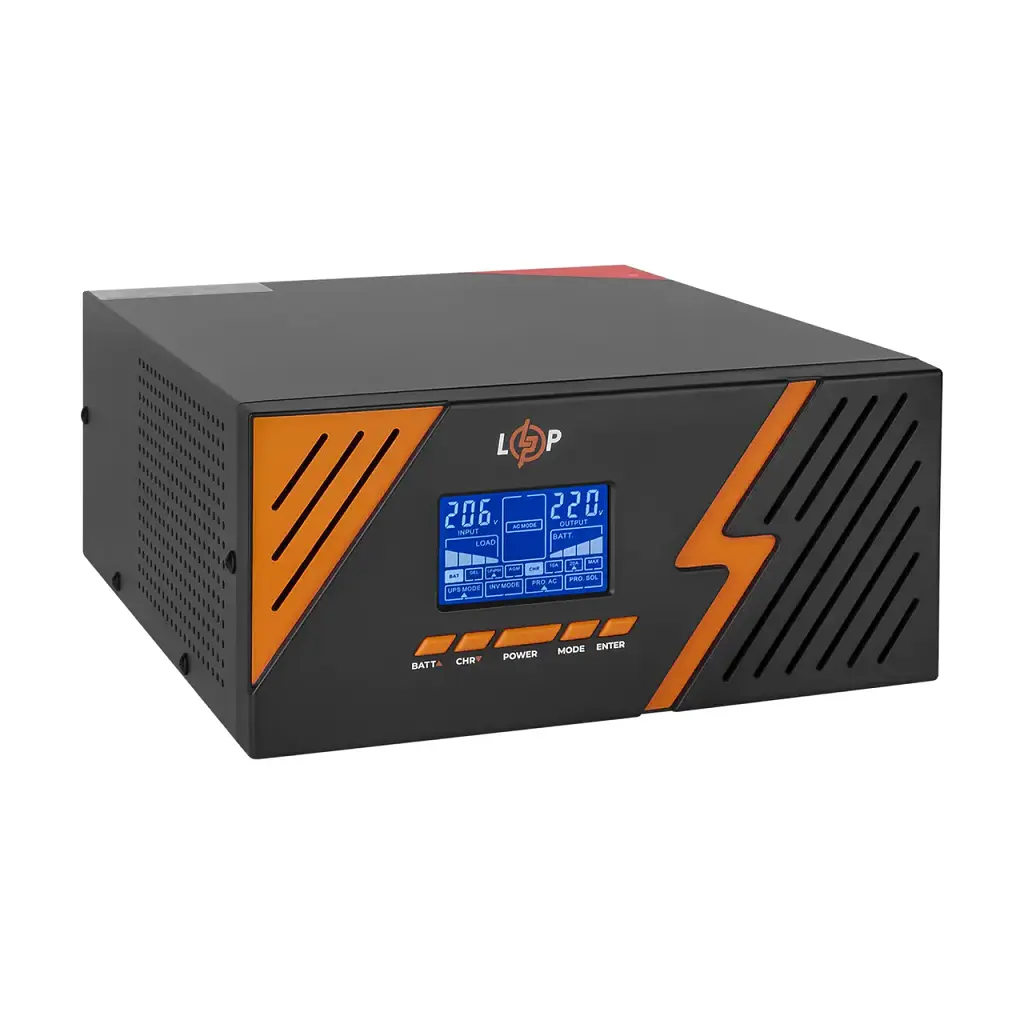 ИБП с правильной синусоидой 12V LPM-PSW-1500VA (1050Вт) Black - фото 3