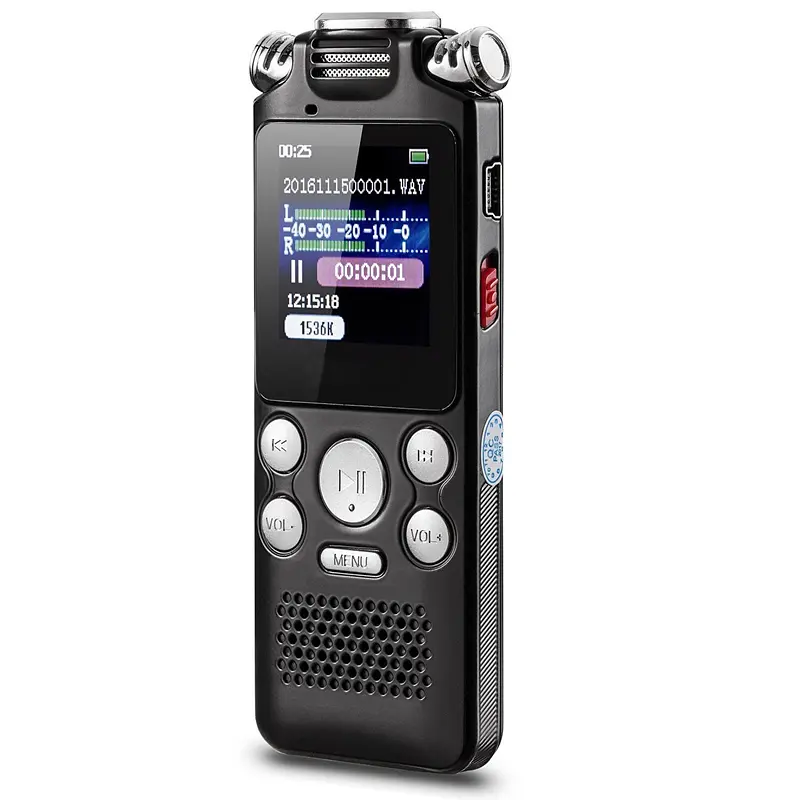 Цифровий диктофон з таймером Sttwunake V59 stereo 8 Gb, чорний (100088) - фото 2