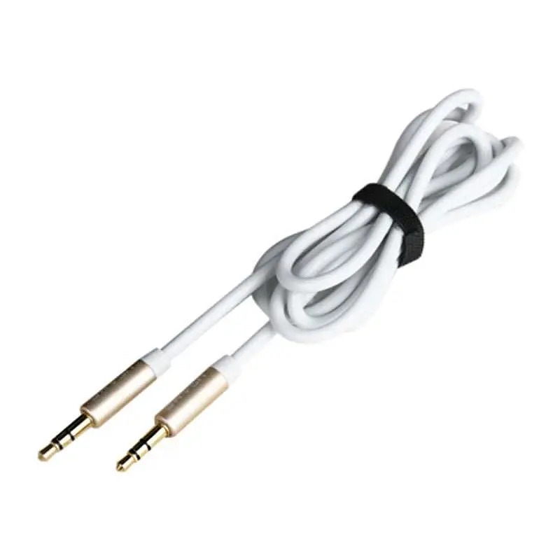 Кабель USAMS аудіо AUX 3.5 mm - 3.5 mm 1 м Білий (6958444996882) - фото 2