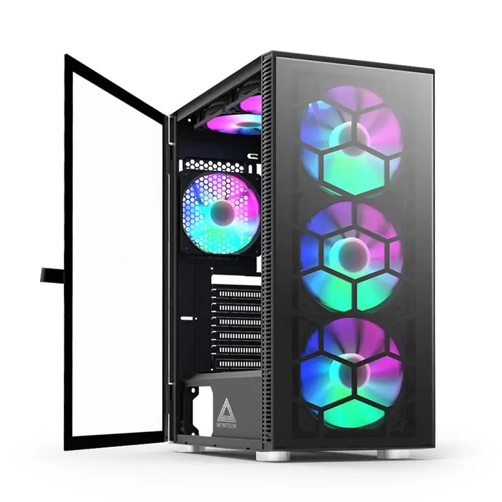 Корпус ATX W/O PSU X3 GLASS (B) MONTECH - фото 2