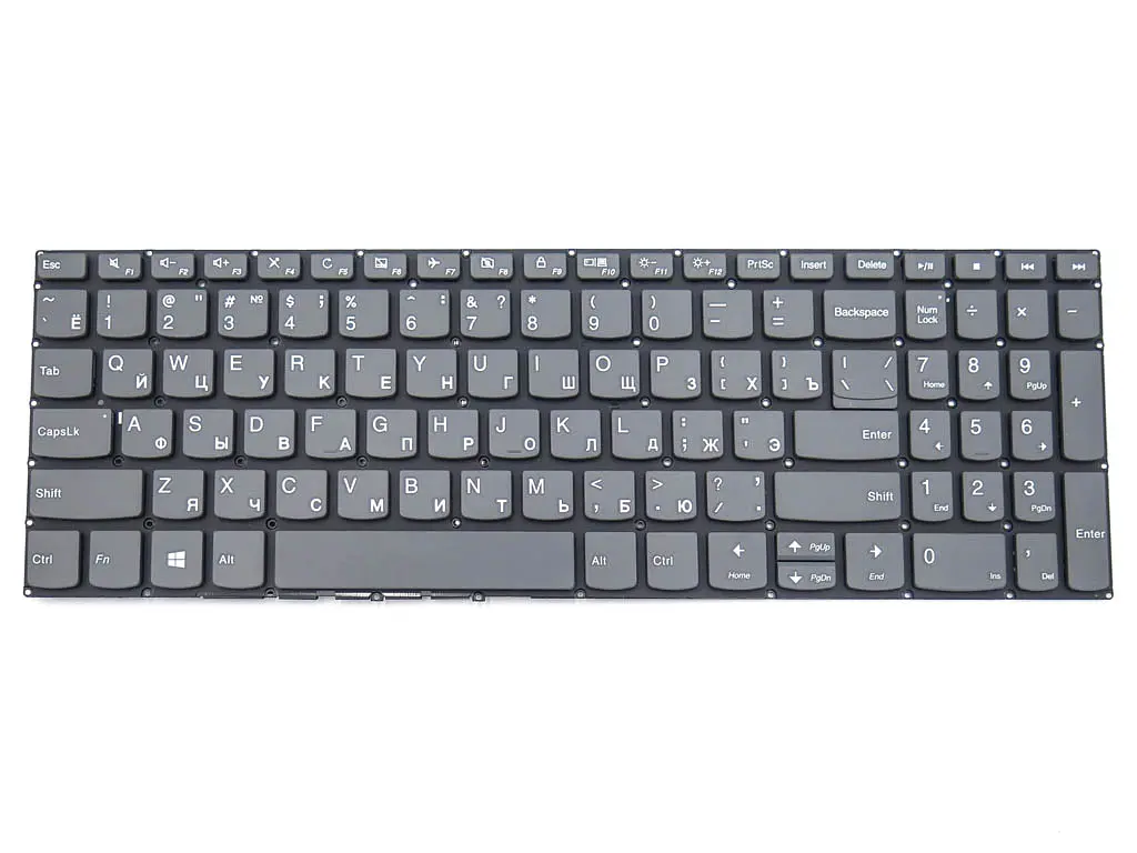 Клавіатура для LENOVO IdeaPad 330S-15, 330S-15ARR, 330S-15AST, 330S-15IKB, 330S-15ISK (RU Gray). - фото 3
