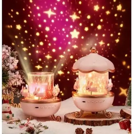 Світильник-нічник XPRO WH-E11-02 LED з мелодією та Bluetooth Карусель зайчиків (44888-16894_506) - фото 3