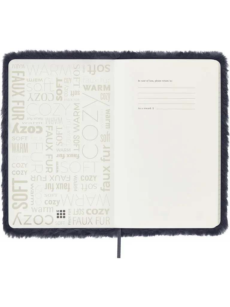 Записник Moleskine Soft середній, Лінійка Темно-синє штучне хутро в подарунковому боксі (LCFUR31ABOX) - фото 4