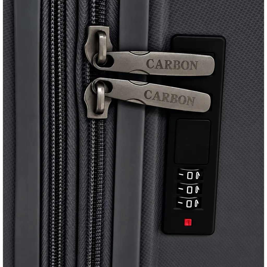 Валіза велика Carbon 65903 поліпропілен 75х50х32 см 100+13 л Сірий - фото 8