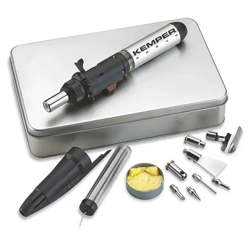 Паяльник газовий Kemper Mini професійний перезаправний з аксесуарами (12100KIT)