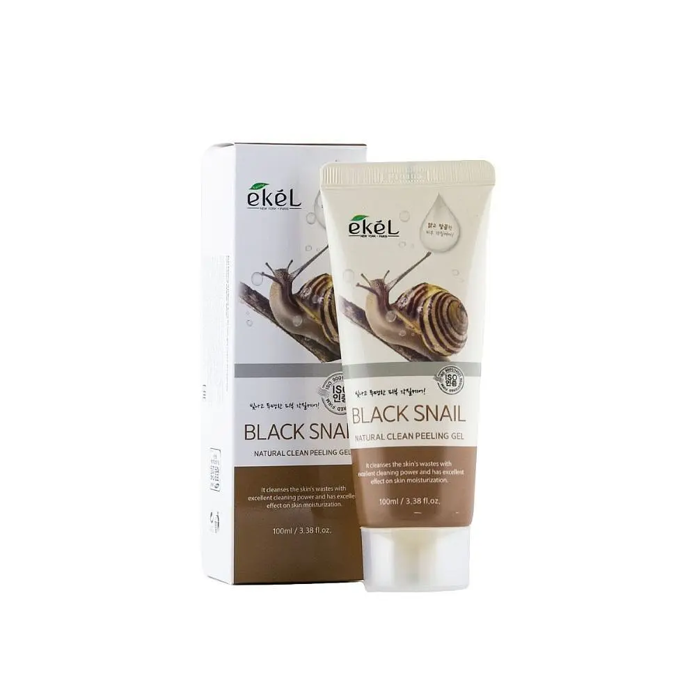 Гель-пілінг для обличчя Ekel Black Snail Peeling Gel з муцином чорного равлика