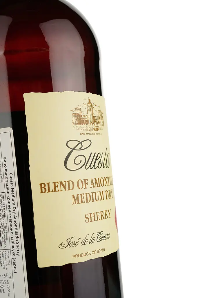 Вино Luis Caballero Cuesta Medium Dry Amontillado Sherry, белое, полусухое, 0,75 л - фото 3