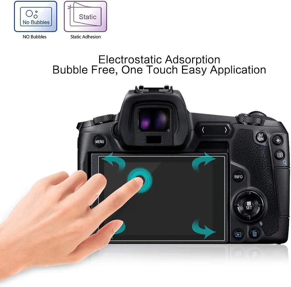 Захисне скло BYbrutek для Canon EOS R, 0,3 мм, надпрозоре для РК-екрана, твердість 9H, захист від подряпин - фото 3