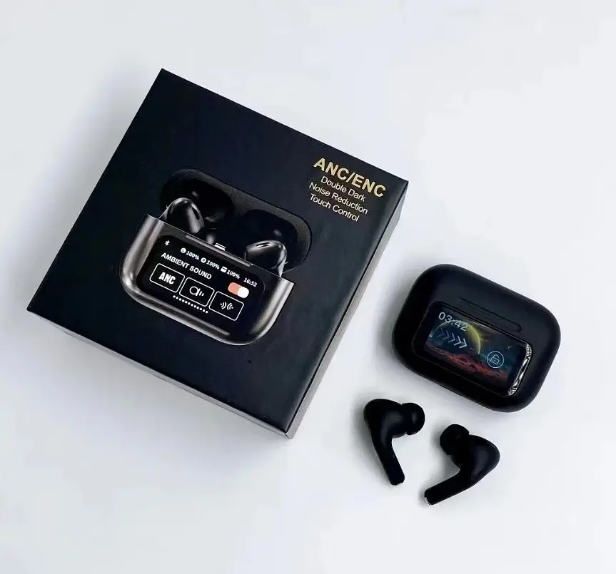 Наушники GRAND Блютуз AirPods A9 Pro Touch Screen ANC/ENC Черные - фото 5