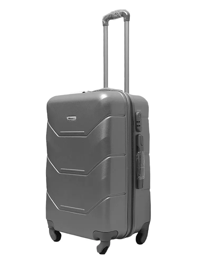 Валіза середня M ABS-пластик Milano bag 147M 66×46×29см 80л Срібна - фото 2