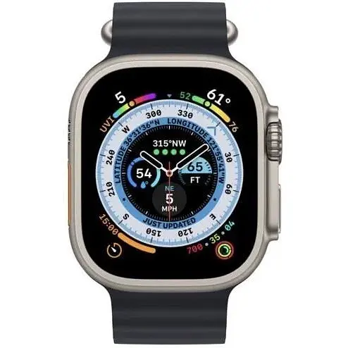 Розумний сенсорний смарт-годинник HK 8 pro Max Ultra Українське меню Black (16079-hbr) - фото 3