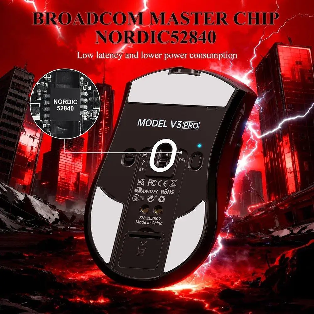 Мышь Attack Shark V3 Pro Wireless (AS-6972792472577-B) Black (G-000004008) - фото 4