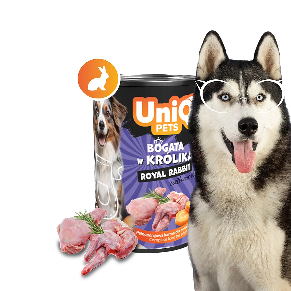 Консерви для собак UNIQ PETS DOG WET FOOD ROYAL RABBIT із кроликом, 375 г - фото 3