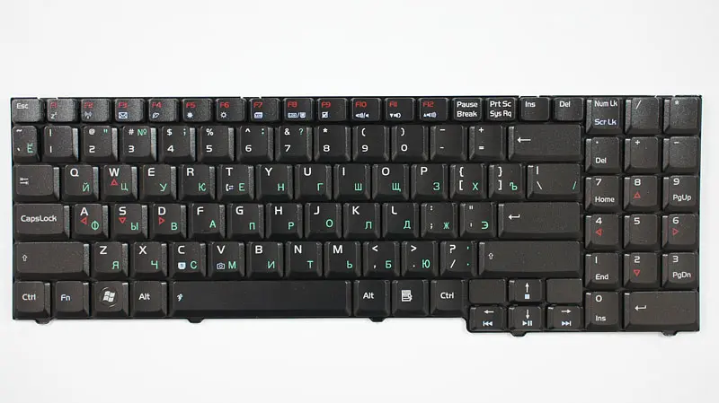 Клавіатура для ноутбука ACER/ASUS(ASUS: A7, F7, G50, G70, M50, M70, X70, X71 (без ніжок), ACER: PB: Ajax D, Ajax C series) rus, black - фото 2