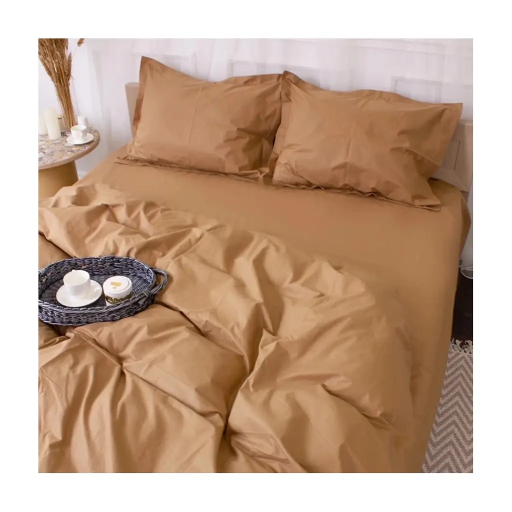 Постільна білизна MirSon Poplin Line 015 Sandy 2 x 160 x 220 (2200006278085) - фото 2