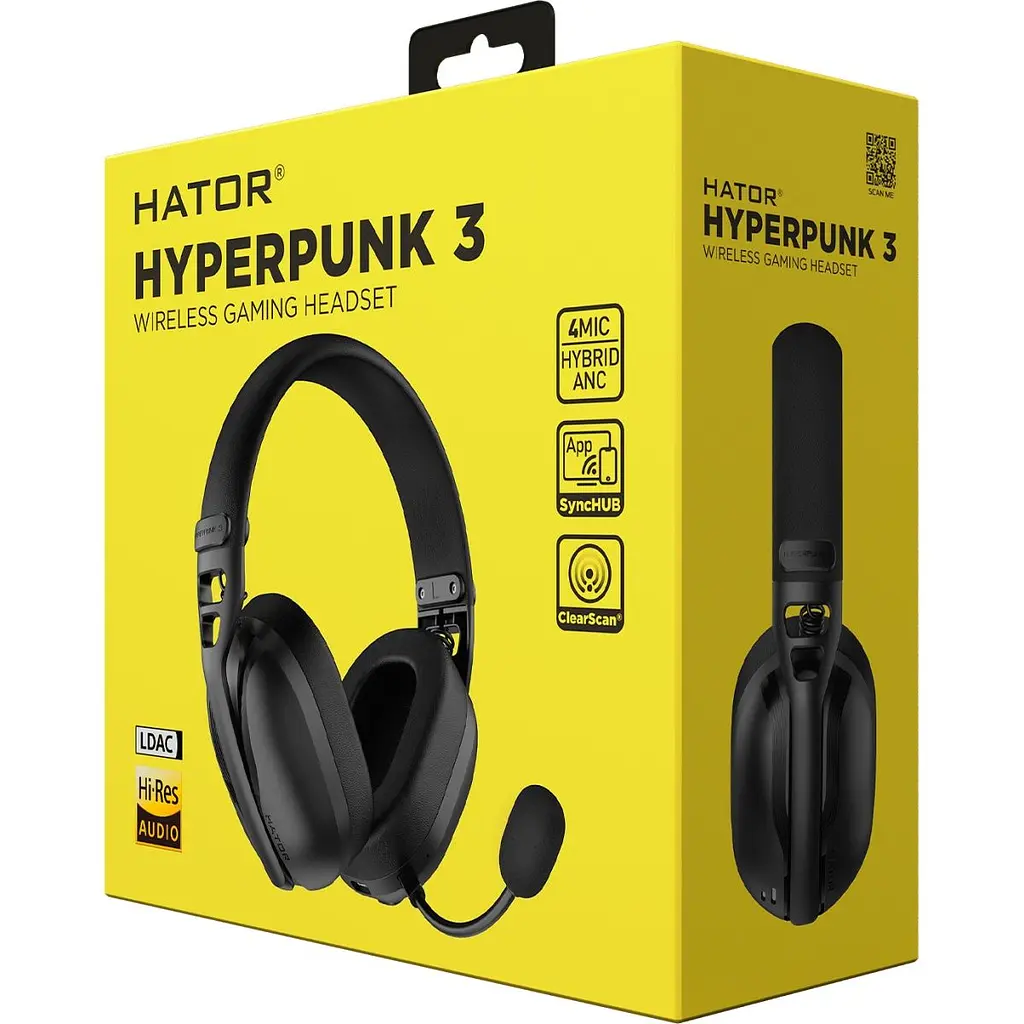 Ігрові навушники Hator Hyperpunk 3 Wireless Black (ESH15) [128132] - фото 6