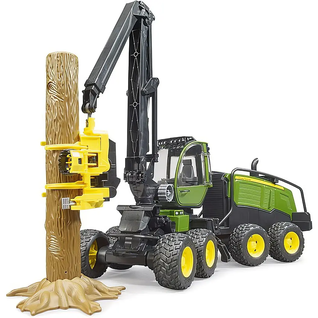 Іграшкова машинка Bruder Харвестер John Deere 1270G з 1 колодою 1:16 (02135) - фото 4