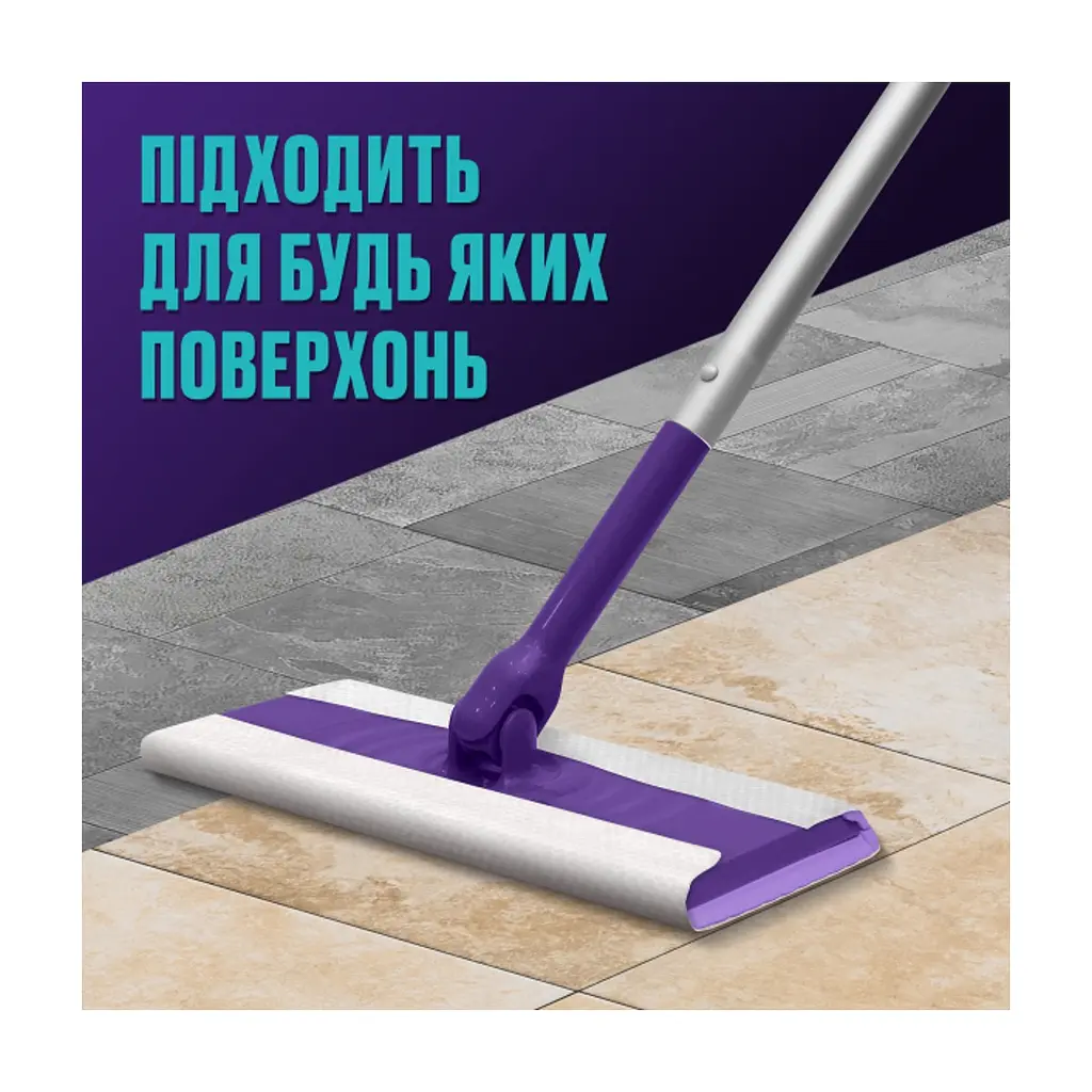 Швабра Vortex Для прибирання підлоги + Сухі серветки для підмітання 5 шт. (4823071667431) - фото 3