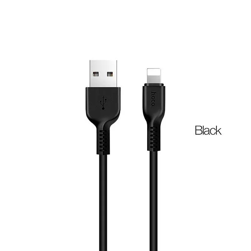 Кабель HOCO X20 USB to iP 2A, 2m, PVC, TPE connectors, Чорний
