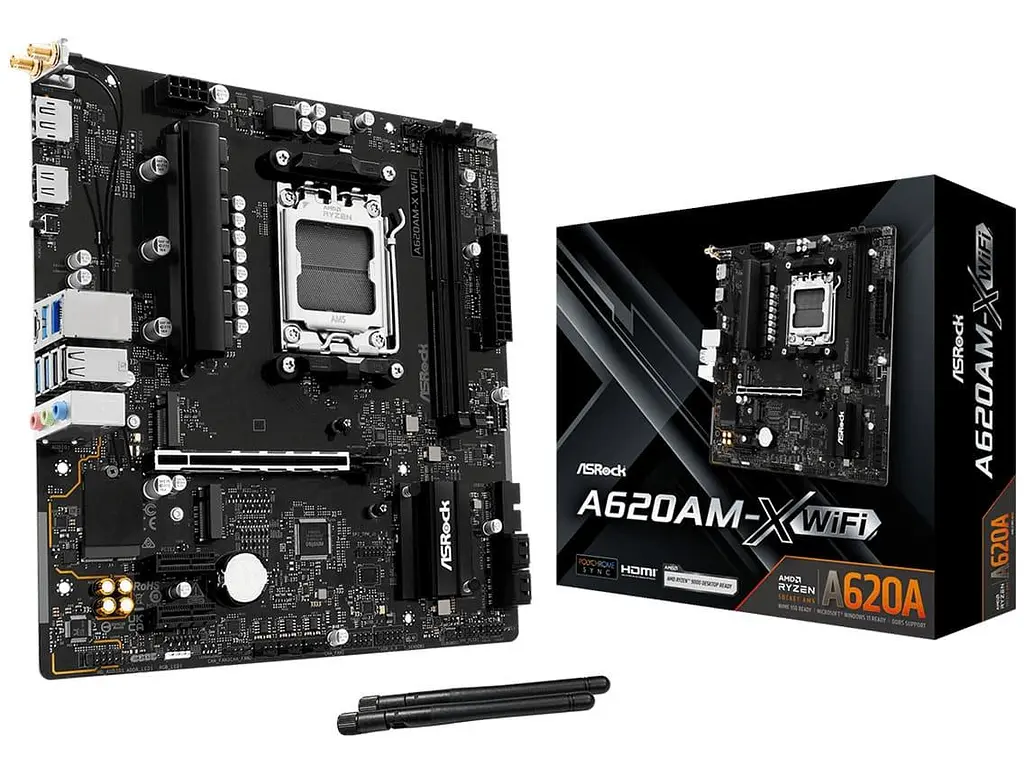 Материнська плата AsRock A620AM-X WIFI (A620AM-X WIFI) (Socket AM5, AMD A620A, Micro-ATX) - фото 5