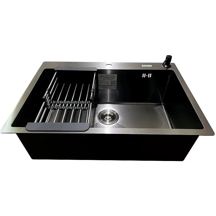 Кухонна мийка Romzha Arta U-650S Max BL - фото 4