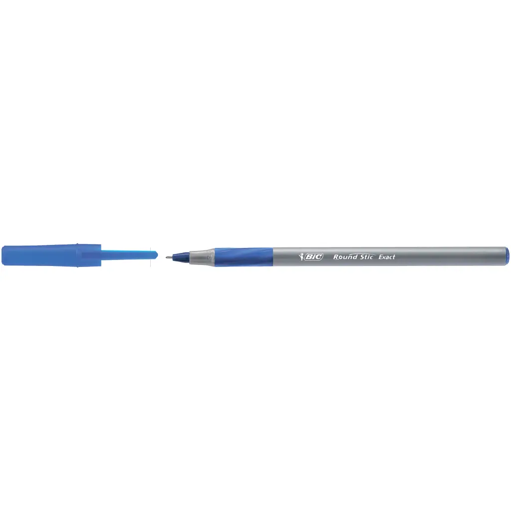Ручка кулькова Bic Round Stic Exact, синя, 4шт в блістері (bc932857/bc9333702) - фото 2