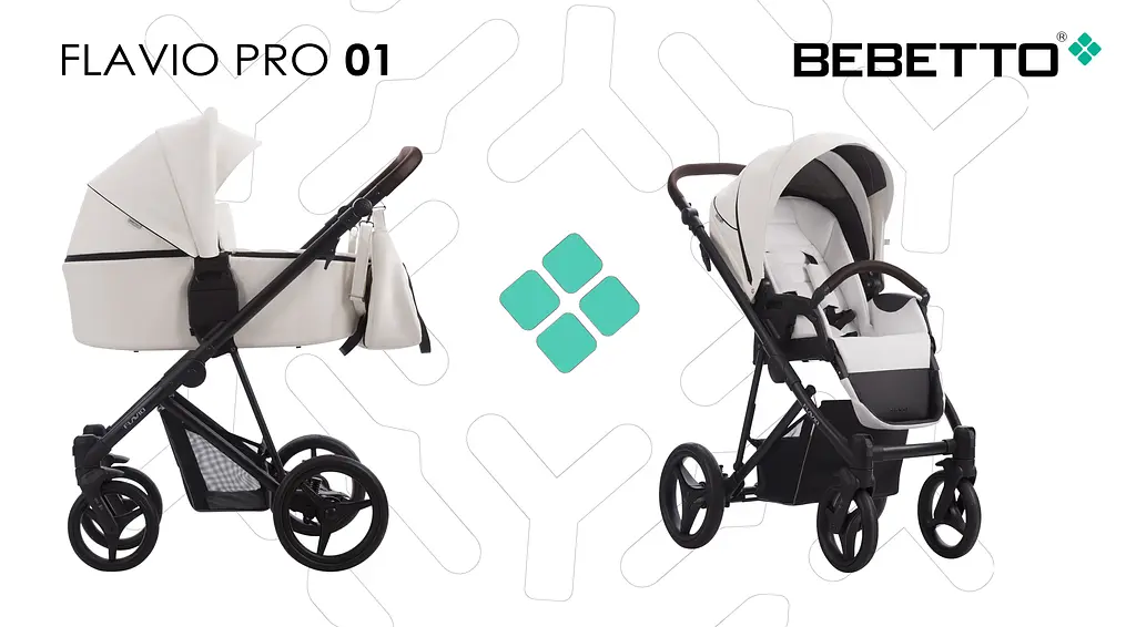 Универсальная коляска 2 в 1 Bebetto Flavio Pro, 01 Белый (503.12.21.P01) - фото 2