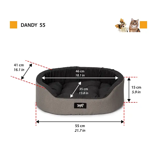 Лежак для собак та котів Ferplast Dandy C Colour 55 ліловий 55x41x15 см 82942095 - фото 2