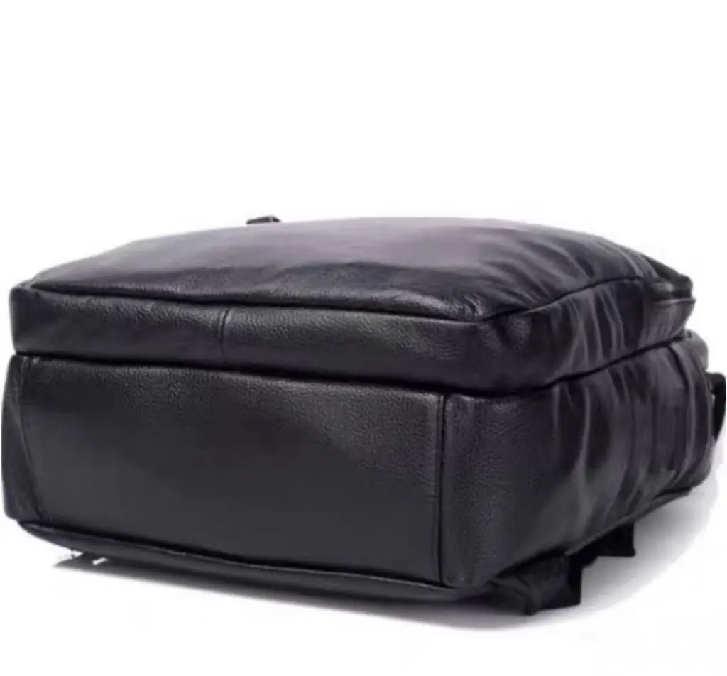 Міський чоловічий рюкзак шкіряний чорний Tiding Bag B2-03555A - фото 3