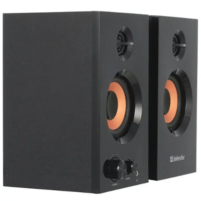 Акустичні колонки Defender Aurora S20 (2.0) 2x10W (дерево) Чорні - фото 5