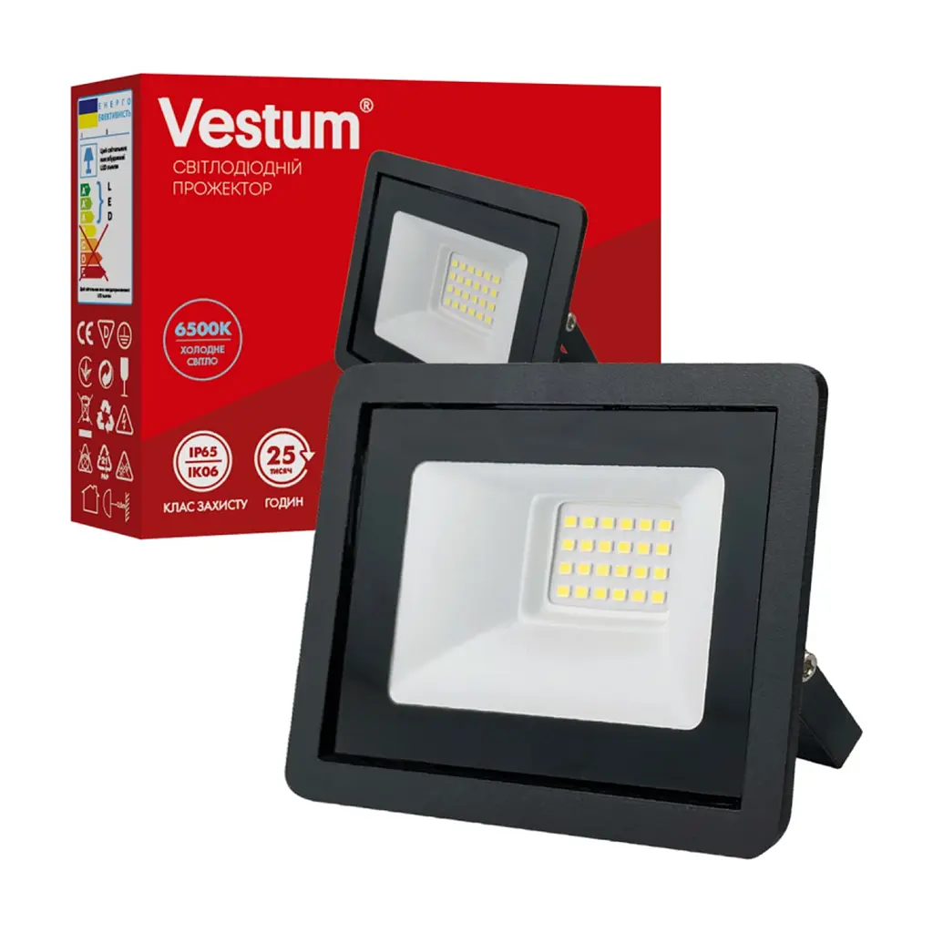 Прожектор Vestum LED 20W 6500K 180-260V IP65 (1-VS-3014)
