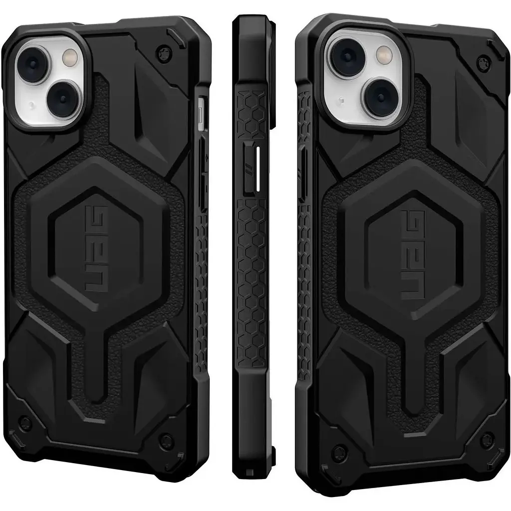 Оригинальный противоударный чехол UAG Monarch Pro MagSafe для iPhone 14 Plus/15 Plus Black 114029114040 - фото 7
