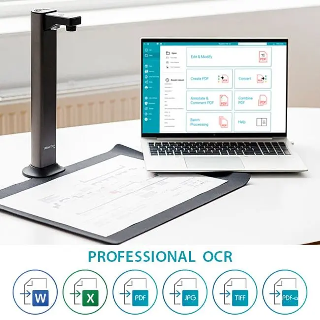 Сканер A3 Canon IRIScan Desk 7 Pro (85MP, 600dpi, 4912x3680, 4K Camera, USB, книжковий, чорний) (464415) - фото 4