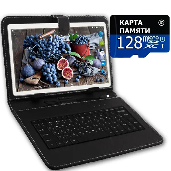 Планшет телефон Hoozo X1001 Full HD 32Gb LTE Silver + Чохол-клавіатура + Карта пам'яті 128GB - фото 2