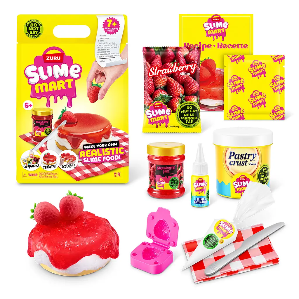 Игровой набор со слаймами Slime Mart Shopping Bag – Клубничный чизкейк (15901A) - фото 2
