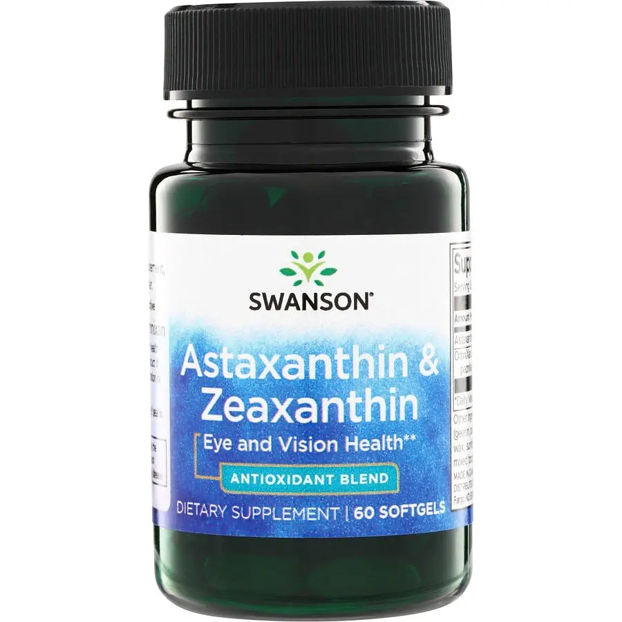 Антиоксидантний комплекс Swanson Astaxanthin & Zeaxanthin, 60 капсул