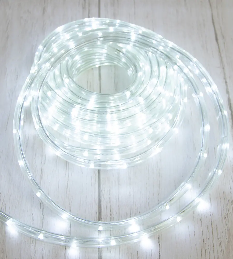 Светодиодная гибкая led лента 8 м. белая уличная лед гирлянда диодная с блоком питания 220 В (ST) - фото 2