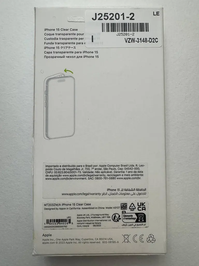 Оригінальний прозорий чохол для iPhone 15 Apple Clear Case with MagSafe (MT203ZM/A) протиударний - фото 7